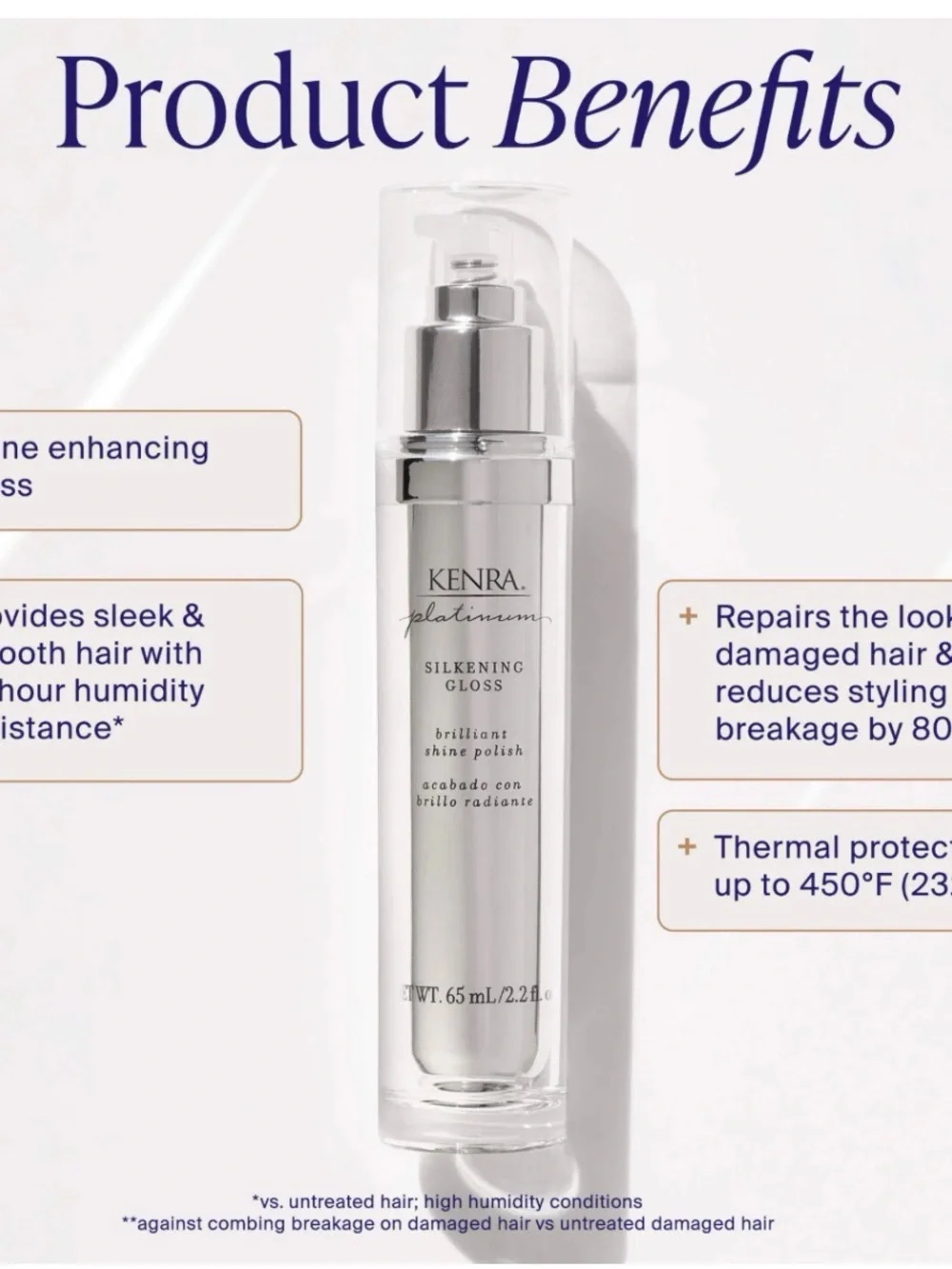Kenra Platinum Silkening Gloss - Silver‎ Face & Hair Serum